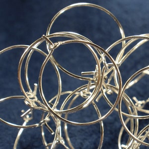 Wine Glass Hoops 20mm Silver Plated Charm Holder Findings - 0614