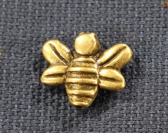 Bumble Bee Antiqued Silver Spacer Beads – 14mm, Alloy (B5546) – Choose 10, 20, Or 50 Pieces