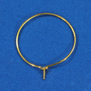 Wine Glass Hoops 25mm Gold Plated Charm Holder Findings - 0545