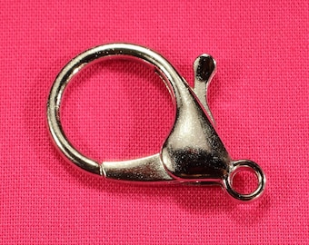 35mm Large Lobster Clasp Silver Tone Findings - 1223