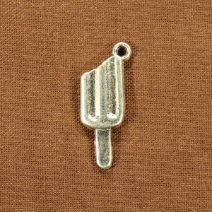 Ice Cream Bar 25mm Antique Silver Tone 3D Summer Food Charms - 0247