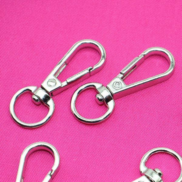 Swivel Lobster Clasp 47mm Silver Tone Zinc Based Alloy Triggerless Key Chain Key Ring Clasp Findings - 1550