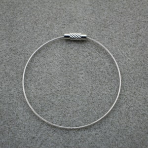 Puede incluir: Un llavero de plata con un dise&ntilde;o de cable trenzado y un cierre de plata.