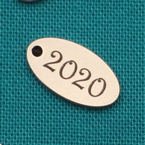 Personalized Oval 12mm Silver Tone 304 Stainless Steel Custom Laser Engraved Jewelry and Craft Charms - L0004