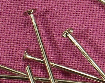 Head Pins 45mm Iron Based 21 Gauge Silver Tone Findings - 0968