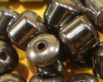 5mm Black Synthetic Magnetic Hematite Cylinder Shaped Jewelry and Craft Spacer Beads - 1470