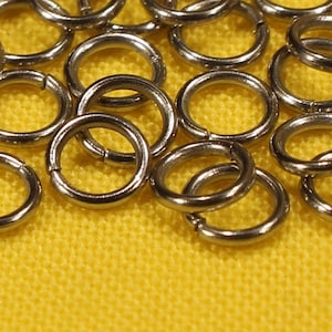 5mm Stainless Steel Silver Tone Open Jump Ring Findings - 1313