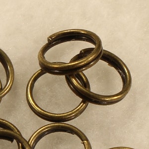 6mm Antique Bronze Tone Split Jump Ring Findings - 1117