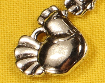 Chicken 13mm Antique Silver Tone Double Sided Barnyard Farm Animal Charms - 1285