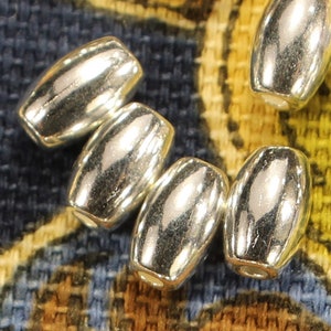 6mm Silver Plated Oval Jewelry and Craft Spacer Beads - 1209