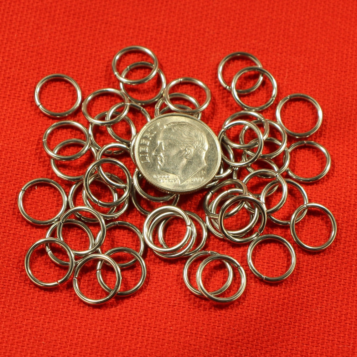 10mm Stainless Steel Open Jump Ring Findings 0205 Etsy