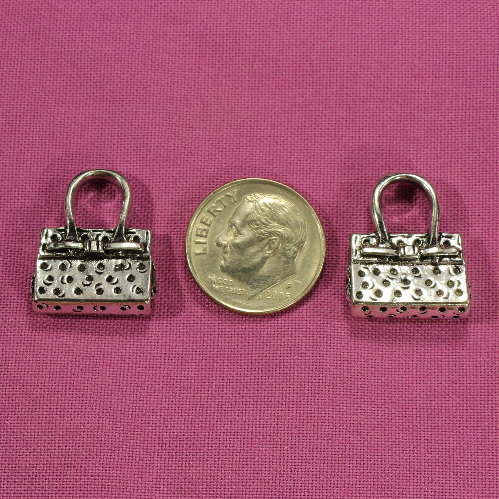 Purse Or Handbag 19mm Antique Silver Tone Double Sided Ladies Etsy