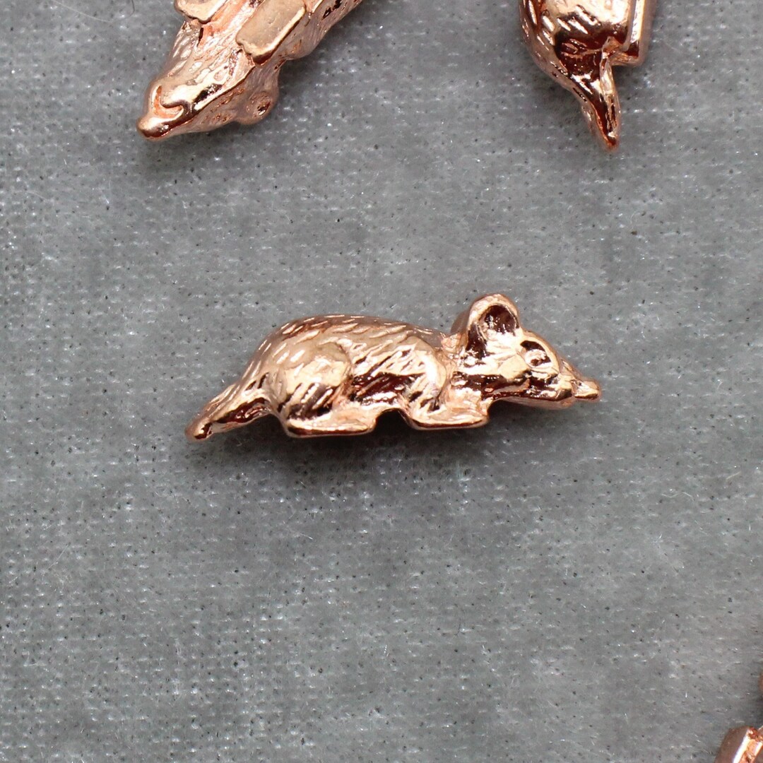 Mouse or Rat 20mm Rose Gold Finish 3D Rodent Animal Charms - 1592 - Etsy