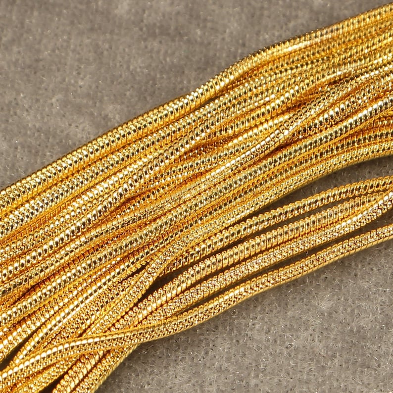 18 Gold Plated Copper and Iron Based 1mm Snake Chain with 12mm Lobster Clasp Necklace 0436