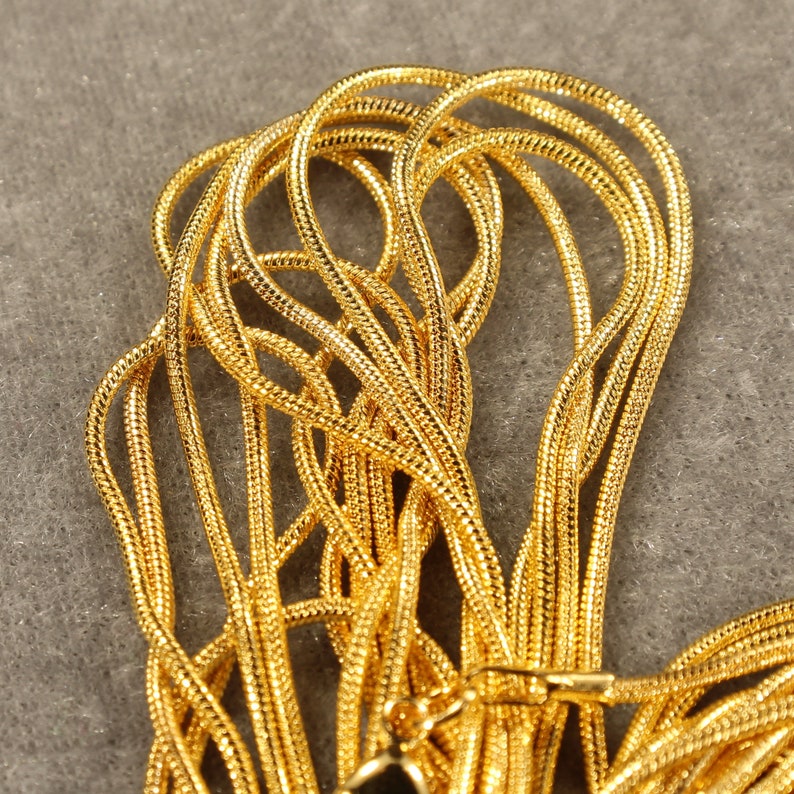 18 Gold Plated Copper and Iron Based 1mm Snake Chain with 12mm Lobster Clasp Necklace 0436