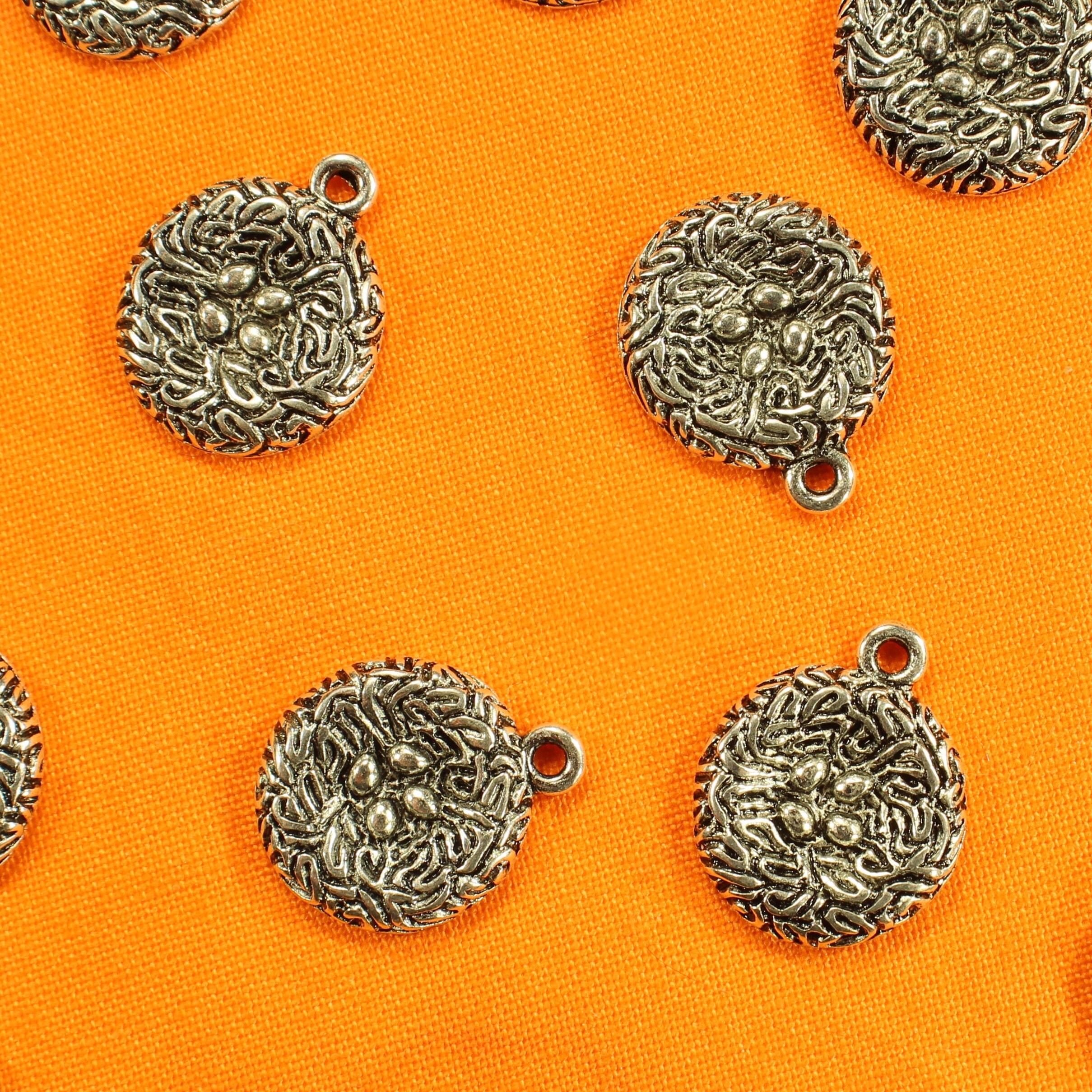 Nido de pájaro 18mm plata antigua tono de una cara 2D encantos | Etsy