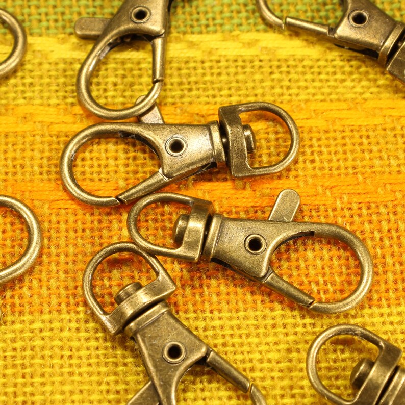 Swivel Lobster Clasp 35mm Antique Bronze Tone Key Chain Key Etsy