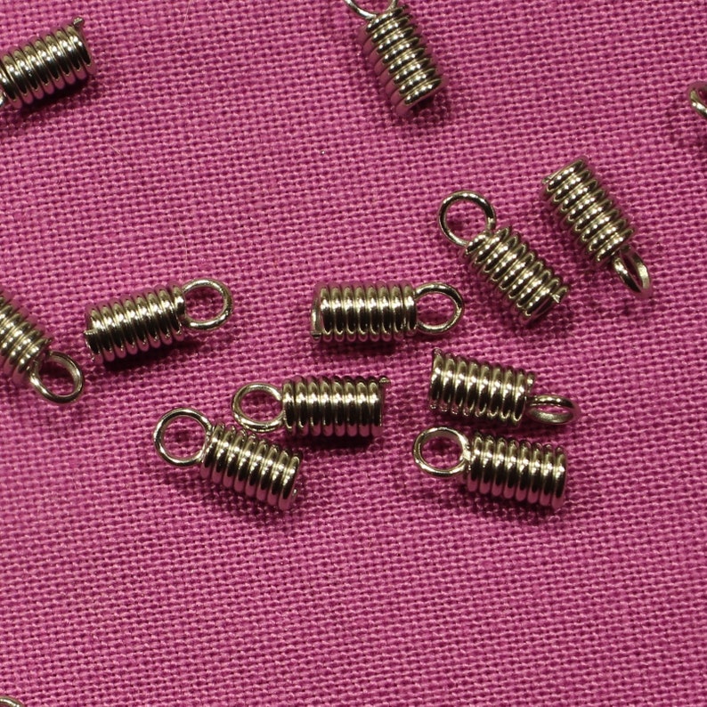 Cord End Caps 8mm X 3mm Spiral Coil Design 304 Stainless Steel Etsy UK