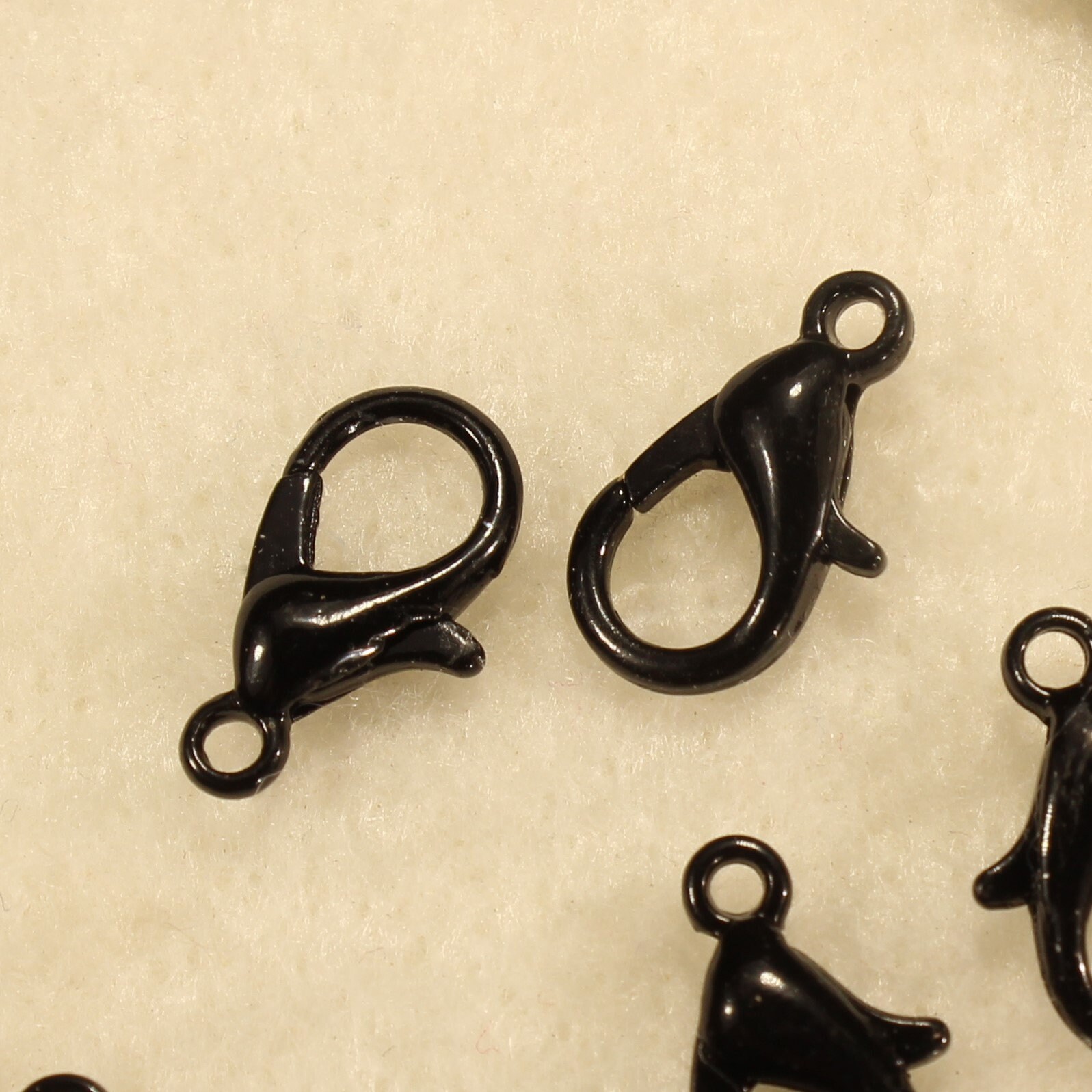 12mm Black Finish Lobster Clasp Jewelry Findings 1178 Etsy