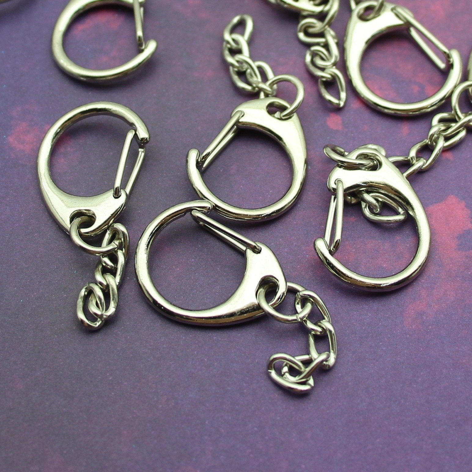 47mm Triggerless Lobster Clasp Key Ring With Extender Chain Etsy