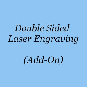 Double Sided Engraving Option for Personalized Laser Engraved Charms - Add on Listing