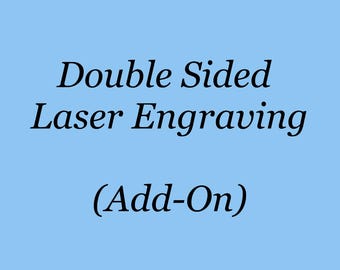 Double Sided Engraving Option for Personalized Laser Engraved Charms - Add on Listing