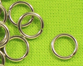 8mm Stainless Steel Silver Tone Jump Rings Findings - 0075