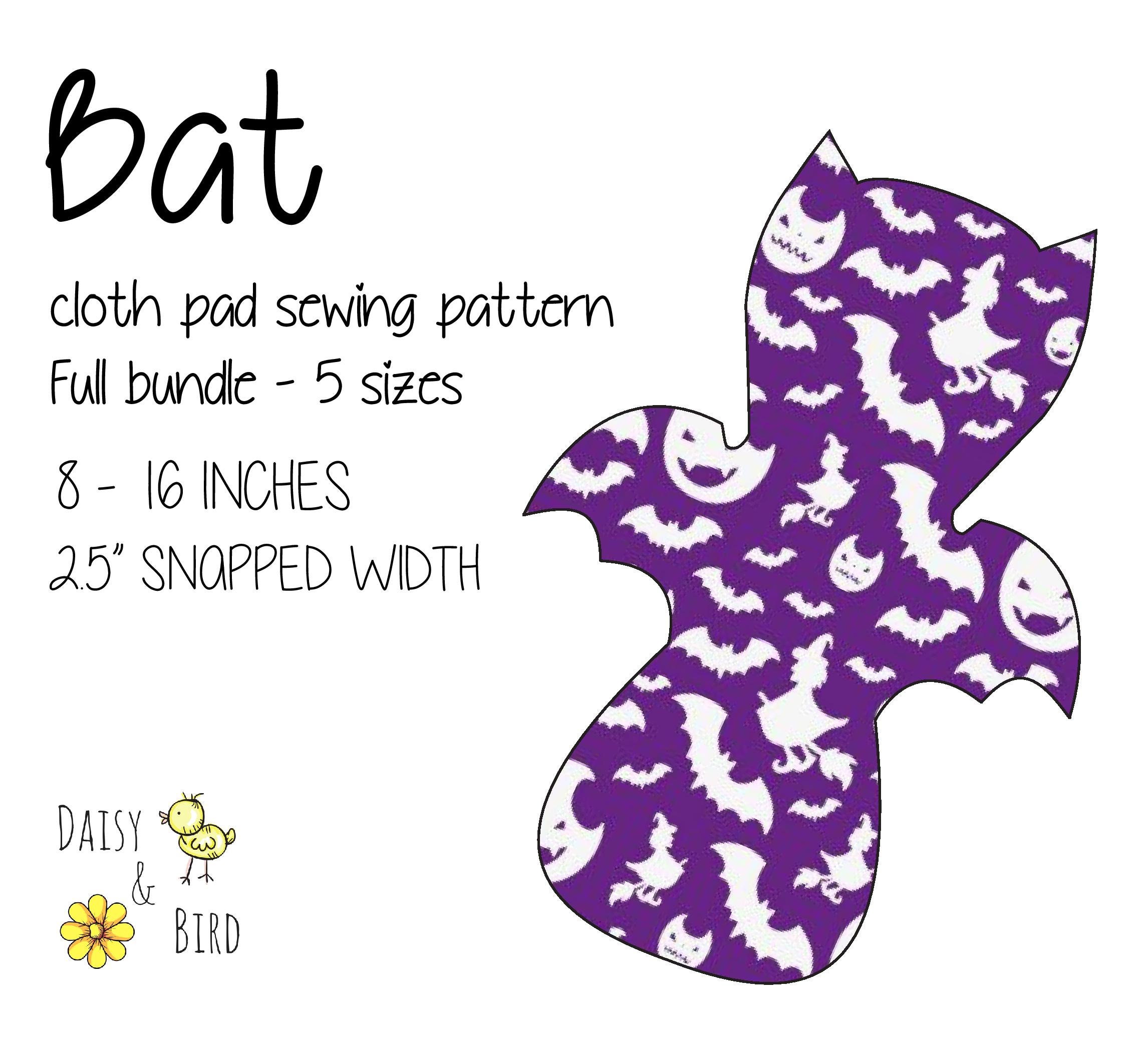 Cloth Pad Pattern Bat 2.5 8 16 Full Bundle 