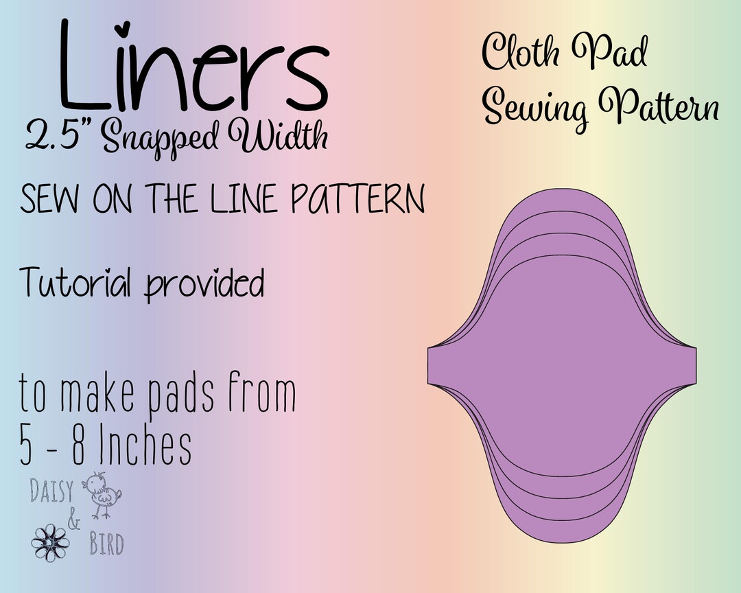 Cloth Pad Pattern - Liners 2.5" - 5 - 8" - Etsy