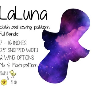 Cloth Pad Pattern - LaLuna 2.5&quot; - 7 - 16&quot; Full Bundle