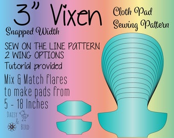 Patrón de almohadilla de tela - Vixen 3" - 5 - 18" Paquete completo