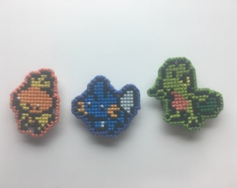 Pokémon Cross Stitch Hoenn Starters