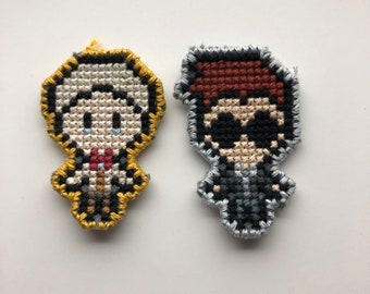 Modern Angel and Demon Cross Stitch Set