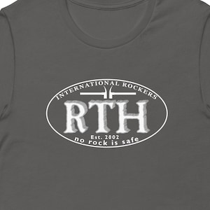 RTH International Rockers, short sleeve tee shirt, Unisex T-Shirt, Rockhound gear cotton shirt, rock hounding tshirt, lapidary geologist