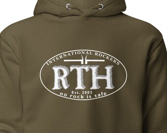 Rock Tumbling Hobby Pullover Pocket Hoodie Sweatshirt Cotton Heritage M2580, RTH Logo, Rockhound Rockhounding, Sweatshirt, Unisex, geologist