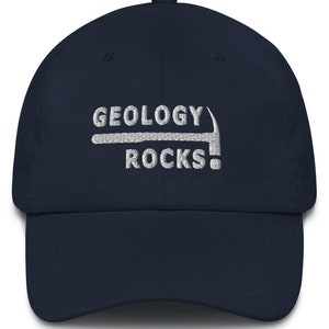 ¡Rocas de geología! sombrero clásico papá, gorra de sabueso de roca, agata lapidaria jaspe cayendo hobby, geólogo geólogo geólogo geólogo de geología gorra de regalo personalizado
