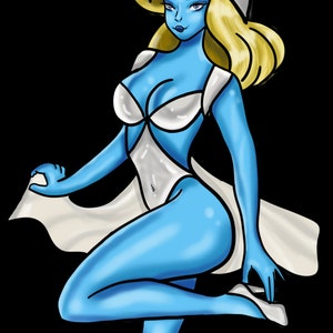 Smurf Girl Sticker, Decal