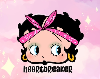 Heartbreaker Betty Boop Vinyl Sticker - UV & Water Resistant