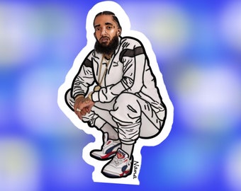 Nipsey Hussle Vinyl Sticker - Scratch & Tear Proof