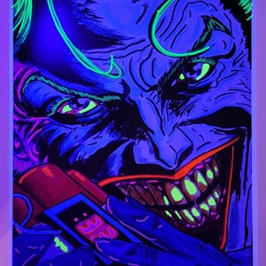 De Joker Blacklight print, poster, artwork