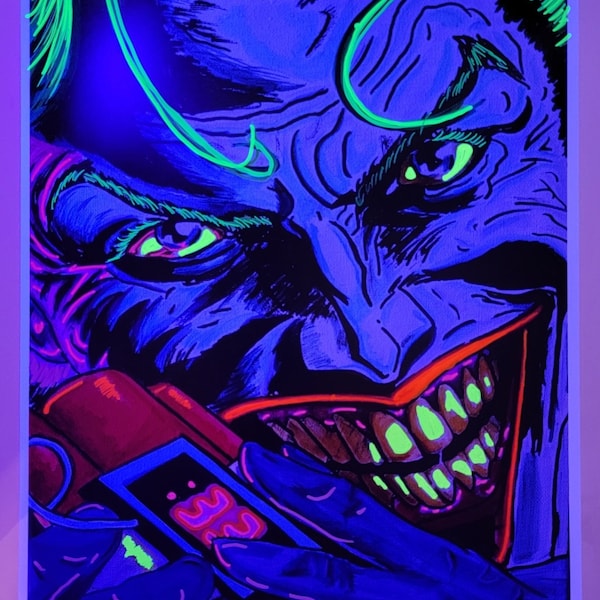 The Joker Blacklight Print, Poster, Artwork