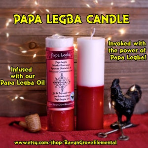 PAPA LEGBA Pillar Candle - Summon, invoke, and bring forth the Power of the Guardian of the Crossroads - Conjure Hoodoo Voodoo Vodou Candle