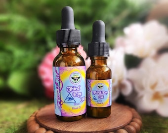 THIRD EYE OIL - Anointing Dressing Oil - Awaken & Open your Third Eye! Occult Hoodoo Conjure Witchcraft Intention Ritual Anointing Oil