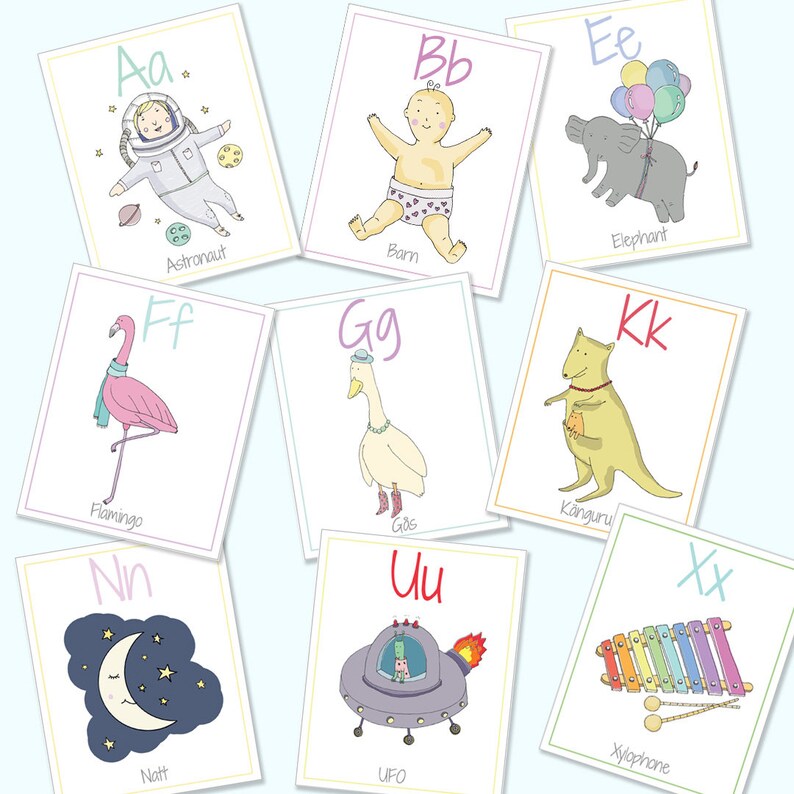 English Swedish Bilingual ABC Flash Cards, Printable Games,educational ...