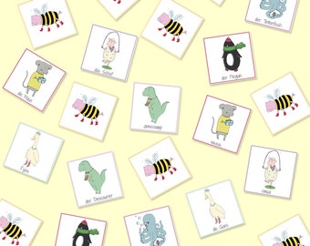 Juego de memoria animal bilingüe ruso alemán, animales, juegos imprimibles, juegos educativos, memoria animal, tarjetas de memoria, descarga digital