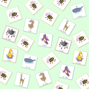 Deutsch Spanisch Zweisprachiges Tier Memory Spiel, Tiere, druckbare Spiele, Lernspiele, Tier Memory, Speicherkarten, digitaler Download