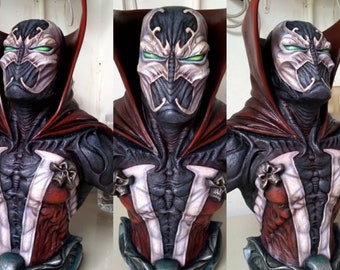 Spawn Bust 1:2 Scale Statue | Hyper Detail Resin Sculpture | Comic Book Collector Art | Handmade