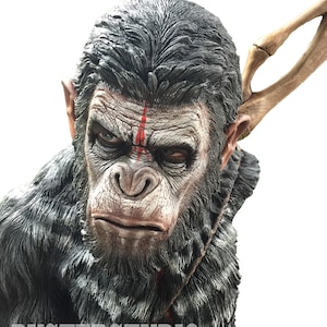art,statue,sculpture,bust,hand crafts.diy,decor,painting,models,Gk,resin kits.costom,,dawn of the planet of the apes ,caesar