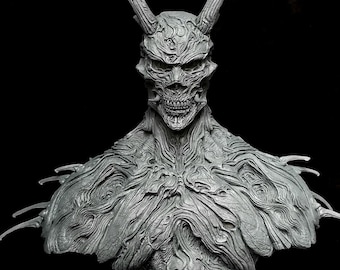 夜叉王の胸像|ハンドメイド|樹脂製モデルキット|彫像|フィギュア|コレクター向け|未塗装|ユニーク