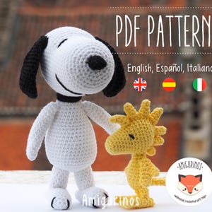 Snoopy and woodstock crochet pattern - Etsy 日本